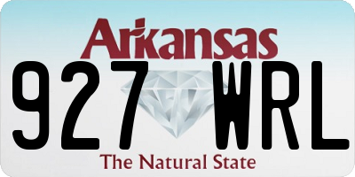 AR license plate 927WRL