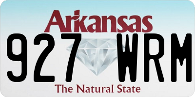 AR license plate 927WRM