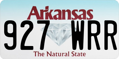 AR license plate 927WRR