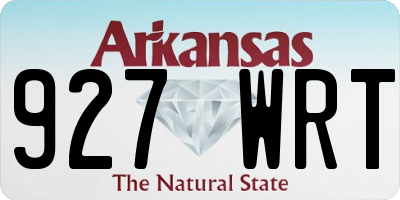 AR license plate 927WRT