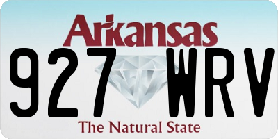 AR license plate 927WRV