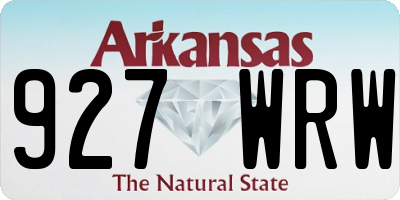 AR license plate 927WRW
