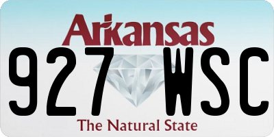 AR license plate 927WSC
