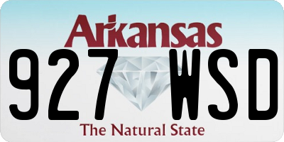 AR license plate 927WSD