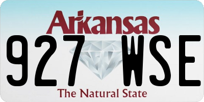 AR license plate 927WSE