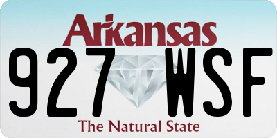 AR license plate 927WSF