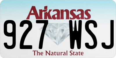 AR license plate 927WSJ