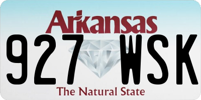 AR license plate 927WSK
