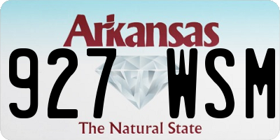 AR license plate 927WSM