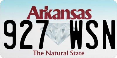 AR license plate 927WSN