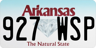 AR license plate 927WSP