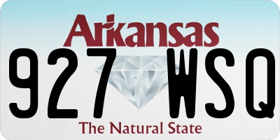 AR license plate 927WSQ
