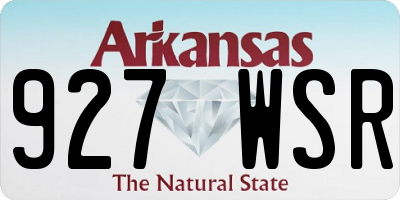 AR license plate 927WSR