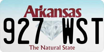 AR license plate 927WST