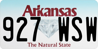 AR license plate 927WSW