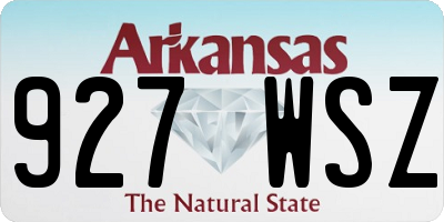 AR license plate 927WSZ
