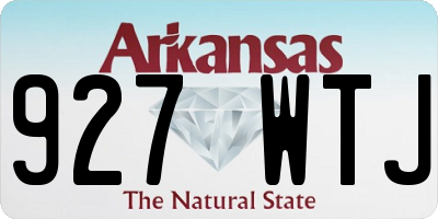 AR license plate 927WTJ