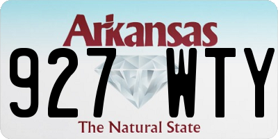 AR license plate 927WTY