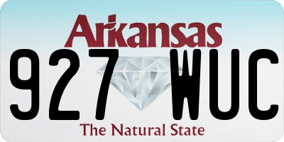 AR license plate 927WUC