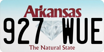 AR license plate 927WUE