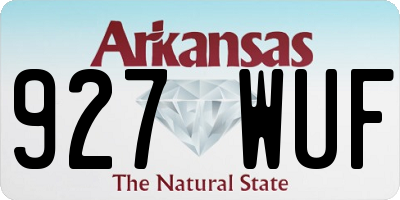 AR license plate 927WUF