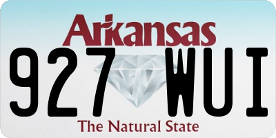 AR license plate 927WUI