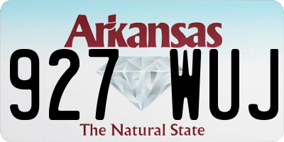 AR license plate 927WUJ