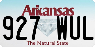 AR license plate 927WUL