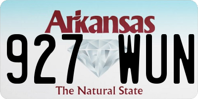 AR license plate 927WUN
