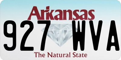 AR license plate 927WVA