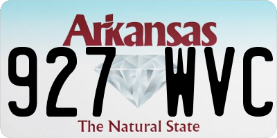 AR license plate 927WVC