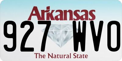 AR license plate 927WVO