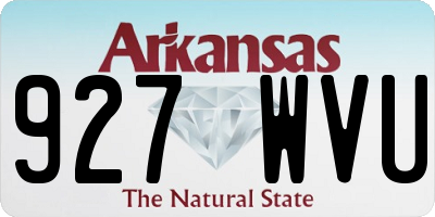 AR license plate 927WVU