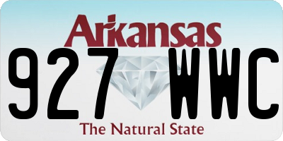 AR license plate 927WWC