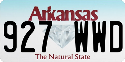 AR license plate 927WWD