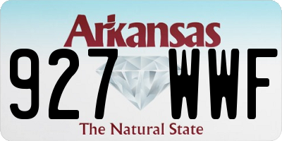 AR license plate 927WWF