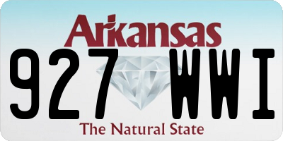 AR license plate 927WWI