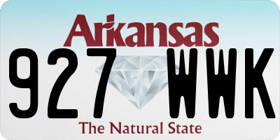 AR license plate 927WWK