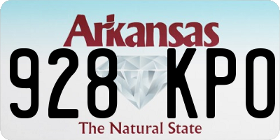 AR license plate 928KPO