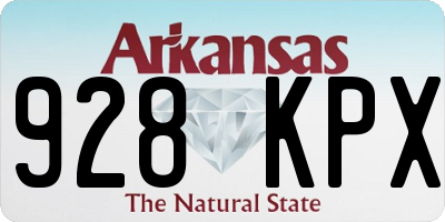 AR license plate 928KPX