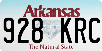 AR license plate 928KRC