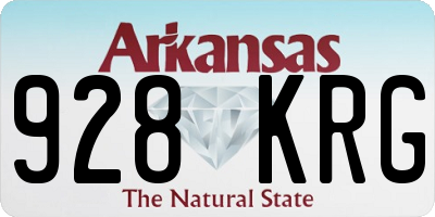 AR license plate 928KRG