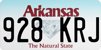 AR license plate 928KRJ