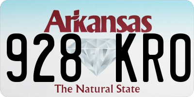 AR license plate 928KRO