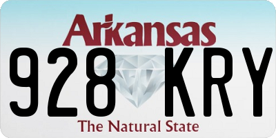 AR license plate 928KRY