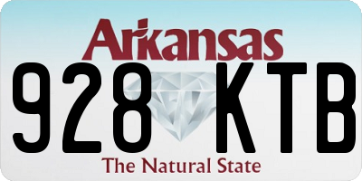 AR license plate 928KTB