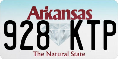 AR license plate 928KTP