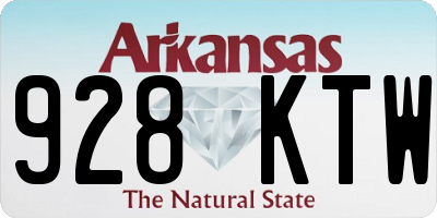 AR license plate 928KTW