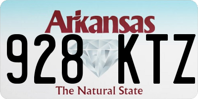 AR license plate 928KTZ