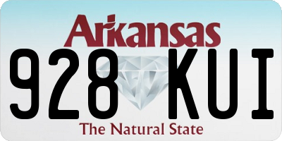 AR license plate 928KUI